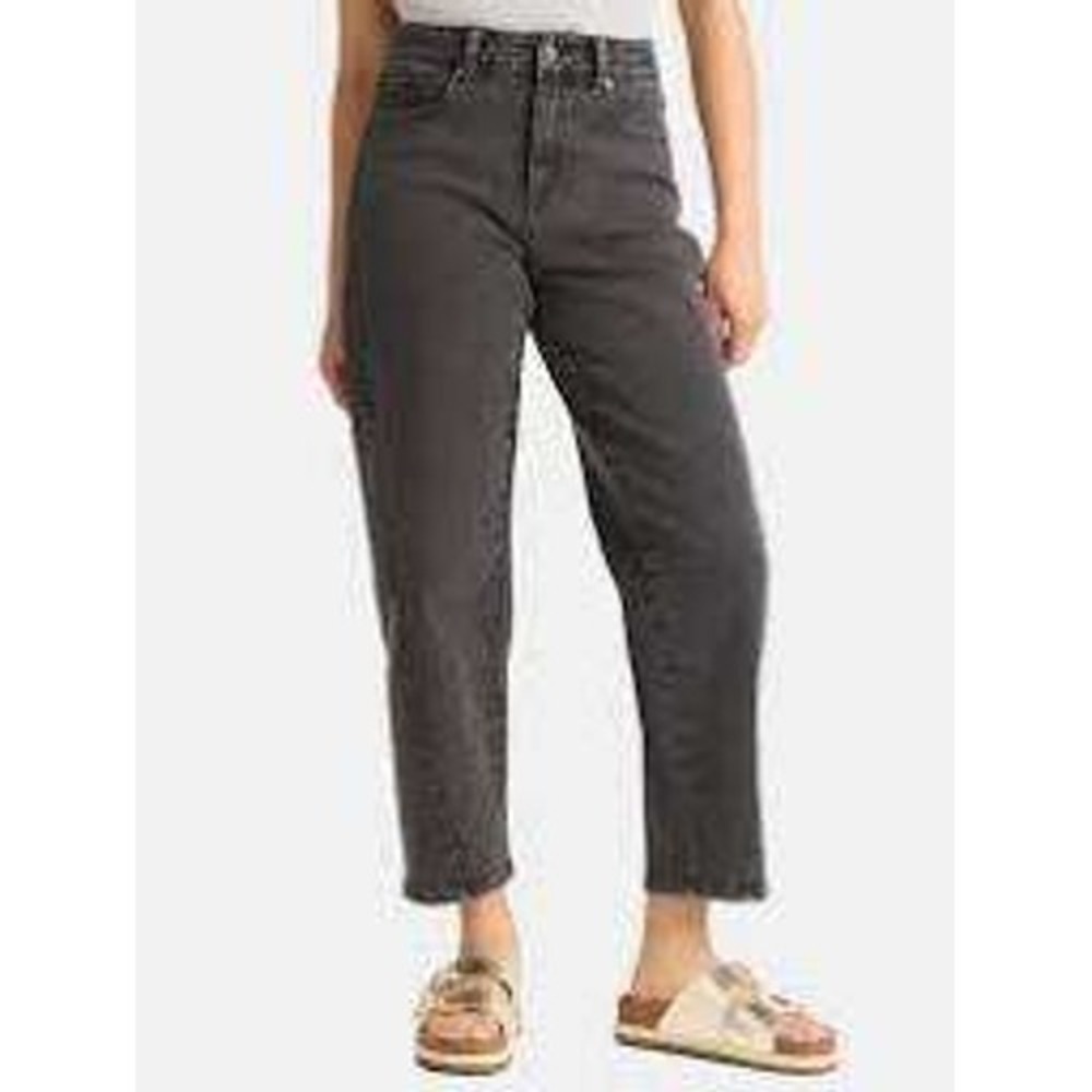 Time and Tru Mom Jeans Women 10 Black High Rise Stretch Denim